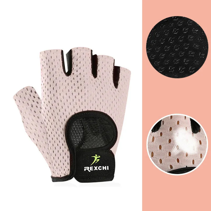 Professional Gym Fitness Gloves Power Weight Lifting Women Men Crossfit Workout Bodybuilding Half Finger Hand Protector
