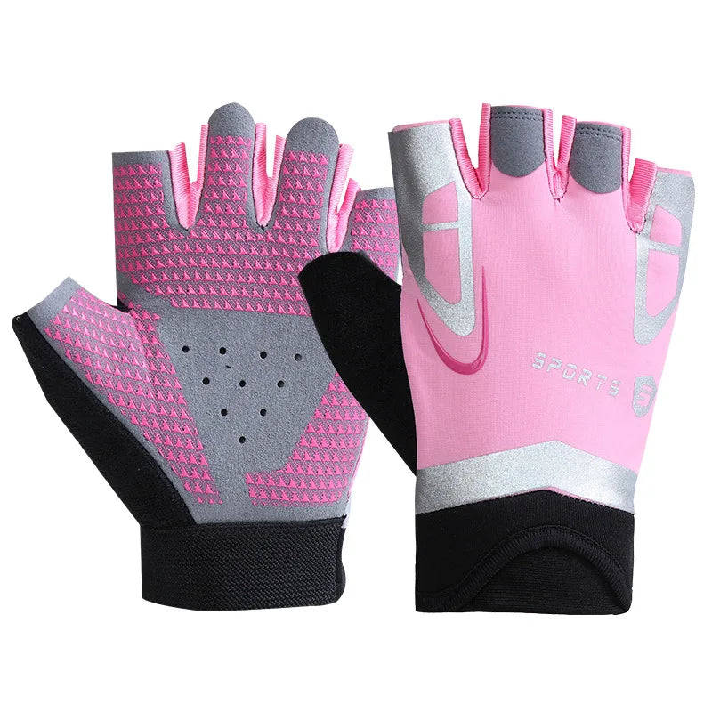 Professional Gym Fitness Gloves Power Weight Lifting Women Men Crossfit Workout Bodybuilding Half Finger Hand Protector