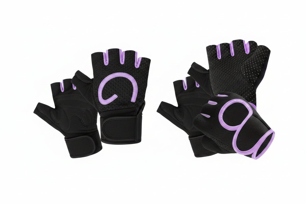 4PCS Fingerless Weightlifting Fitness Gloves