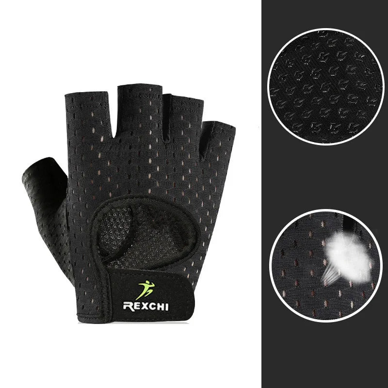 Professional Gym Fitness Gloves Power Weight Lifting Women Men Crossfit Workout Bodybuilding Half Finger Hand Protector