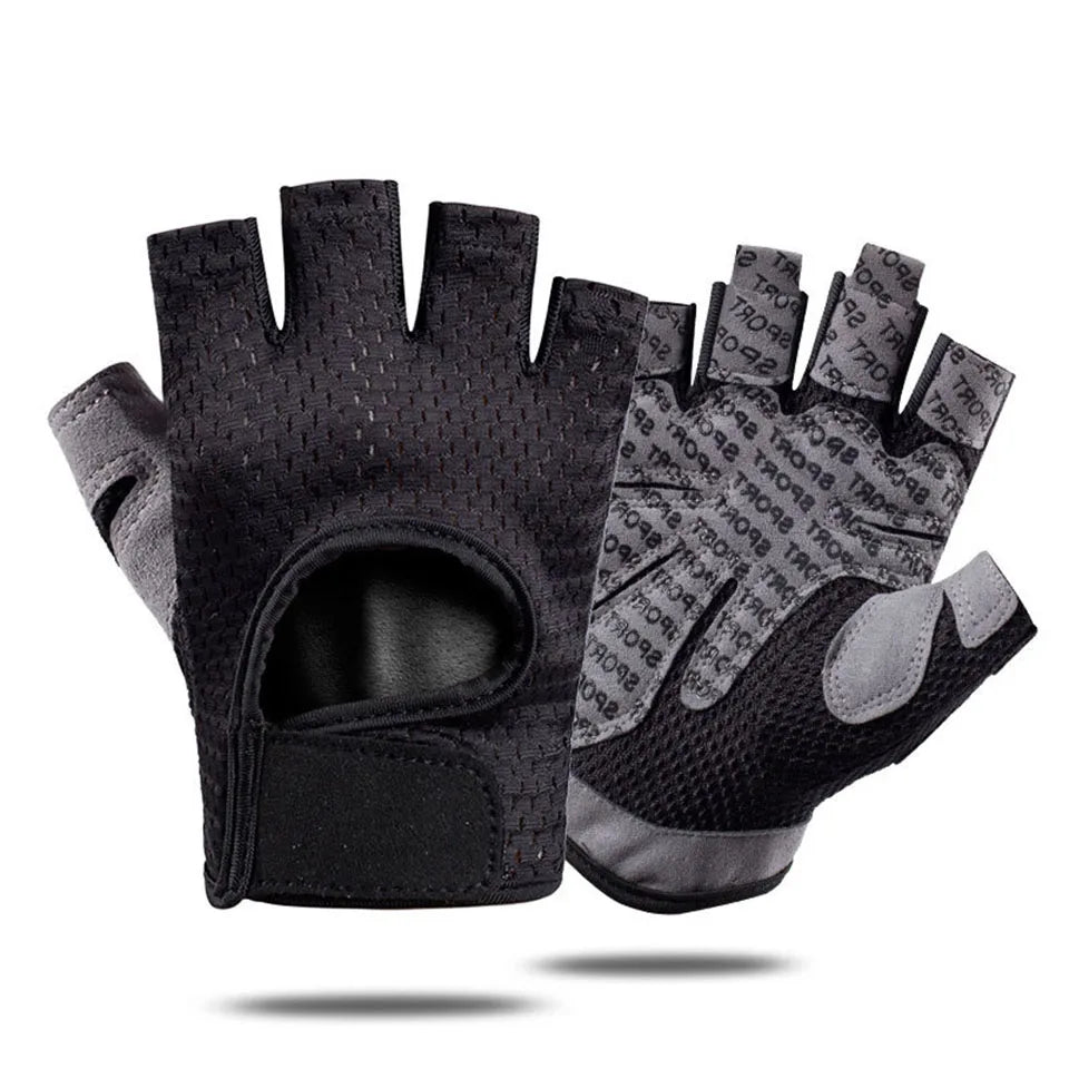 Professional Gym Fitness Gloves Power Weight Lifting Women Men Crossfit Workout Bodybuilding Half Finger Hand Protector