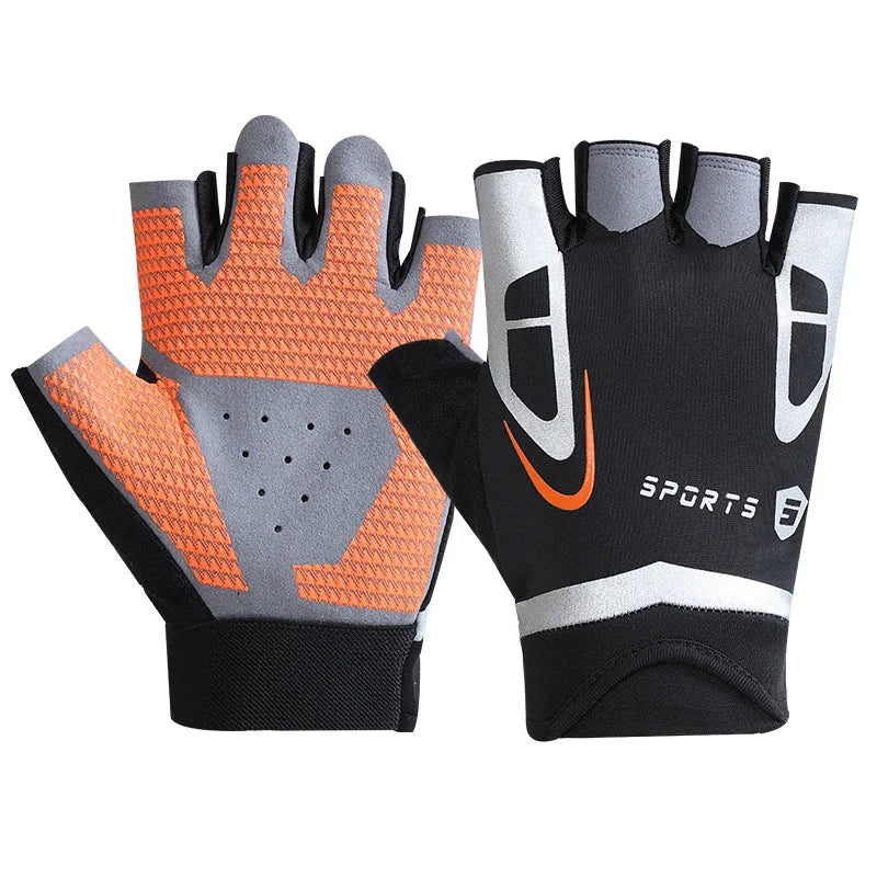 Professional Gym Fitness Gloves Power Weight Lifting Women Men Crossfit Workout Bodybuilding Half Finger Hand Protector