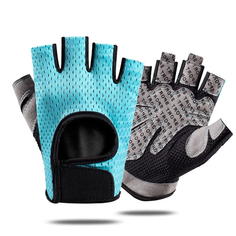 Professional Gym Fitness Gloves Power Weight Lifting Women Men Crossfit Workout Bodybuilding Half Finger Hand Protector