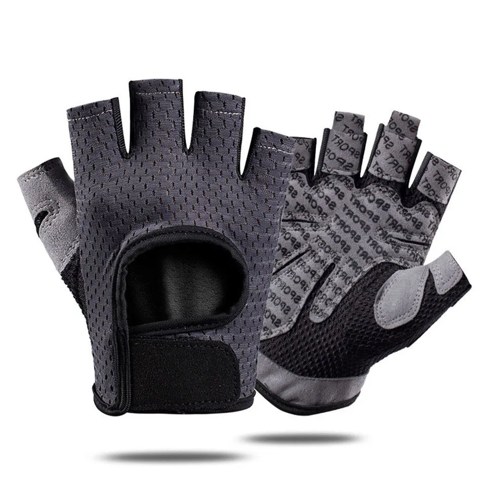 Professional Gym Fitness Gloves Power Weight Lifting Women Men Crossfit Workout Bodybuilding Half Finger Hand Protector