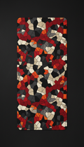 Tapis yoga motif mosaïque rouge profond