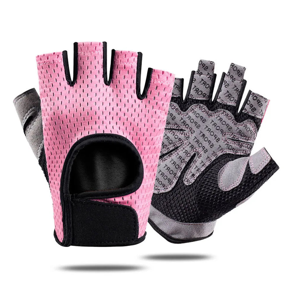 Professional Gym Fitness Gloves Power Weight Lifting Women Men Crossfit Workout Bodybuilding Half Finger Hand Protector